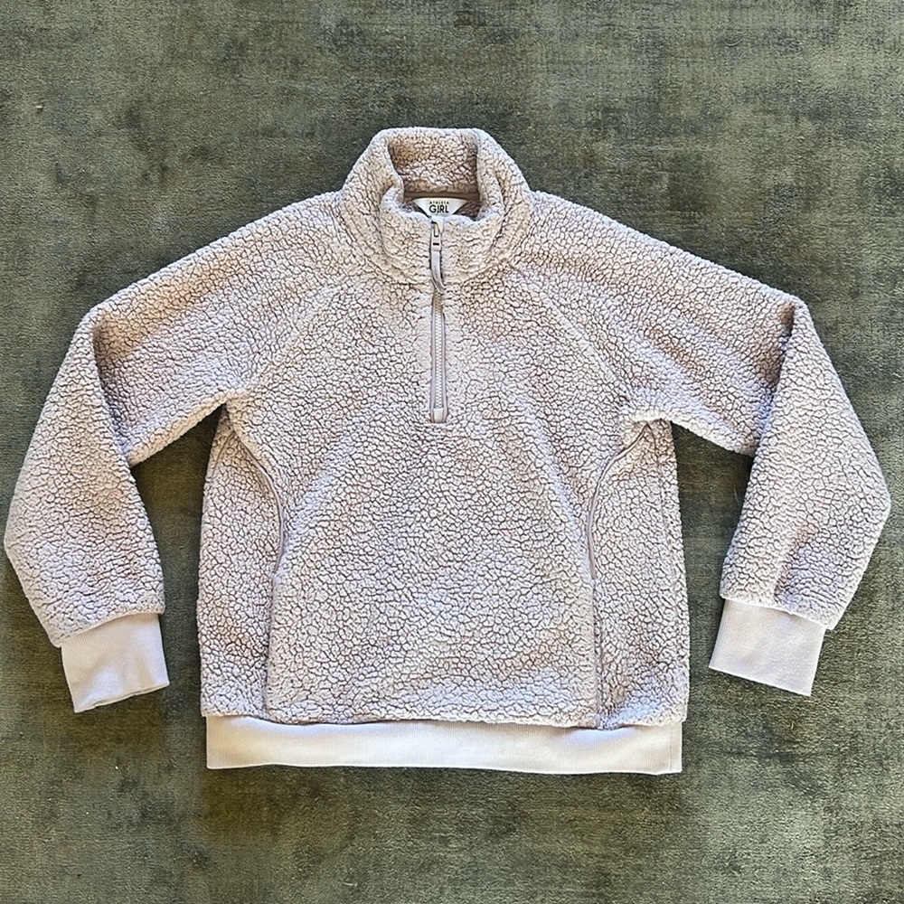 Athleta Girl lavender zip up pullover